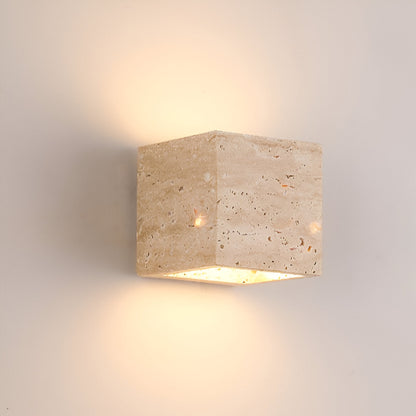 Travertine Stone Minimalist Outdoor LED Wall Light