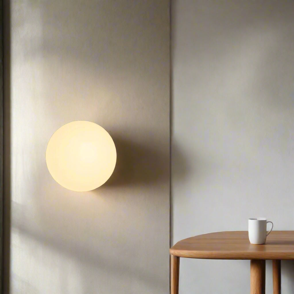 Dioscuri Minimalist Round Glass Wall Light