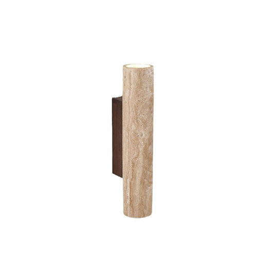 Japandi Tube Travertine Minimalist Wall Light