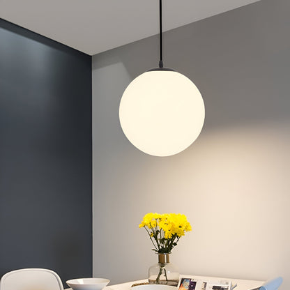 Nordic Globe Milky Glass Pendant Light