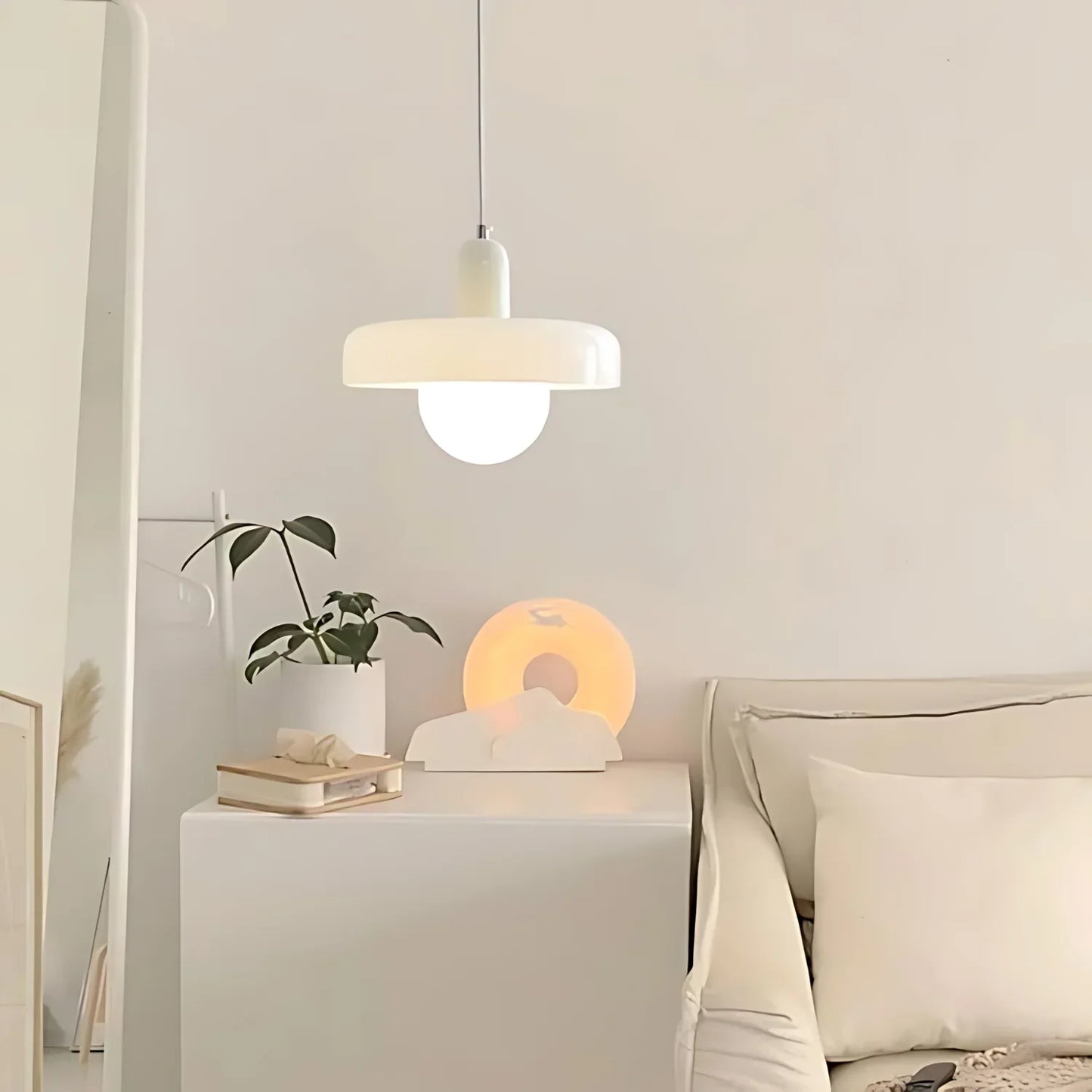 Luminous Halo Modern Glass Pendant Light — Lubrel minimalist lighting