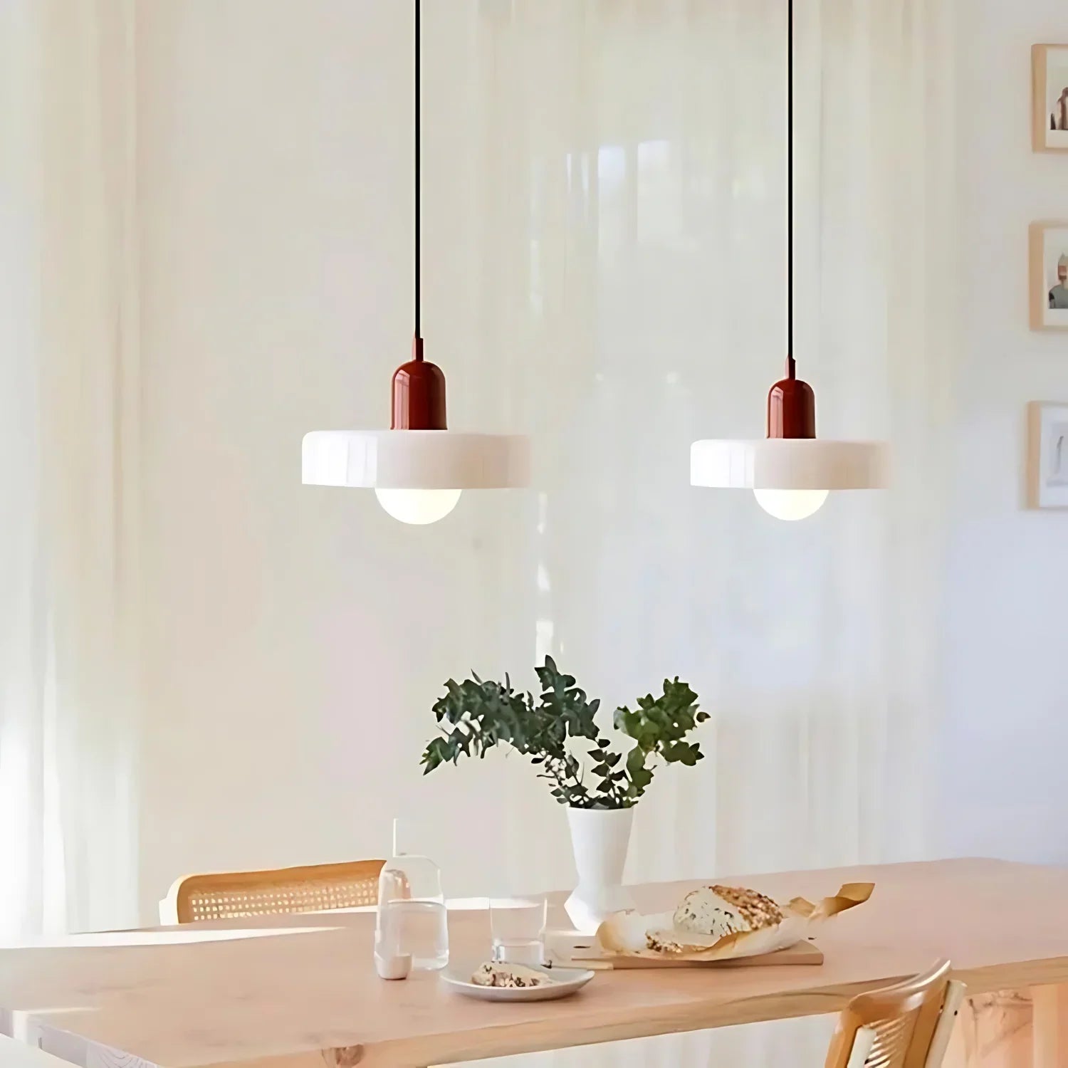 Luminous Halo Modern Glass Pendant Light — Lubrel minimalist lighting