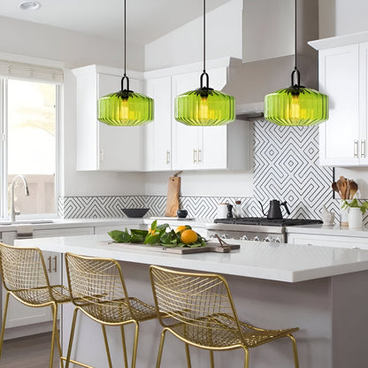 Retro Colored Glass Minimalist Pendant Light