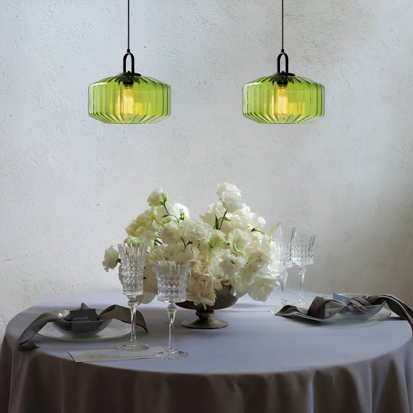 Retro Colored Glass Minimalist Pendant Light