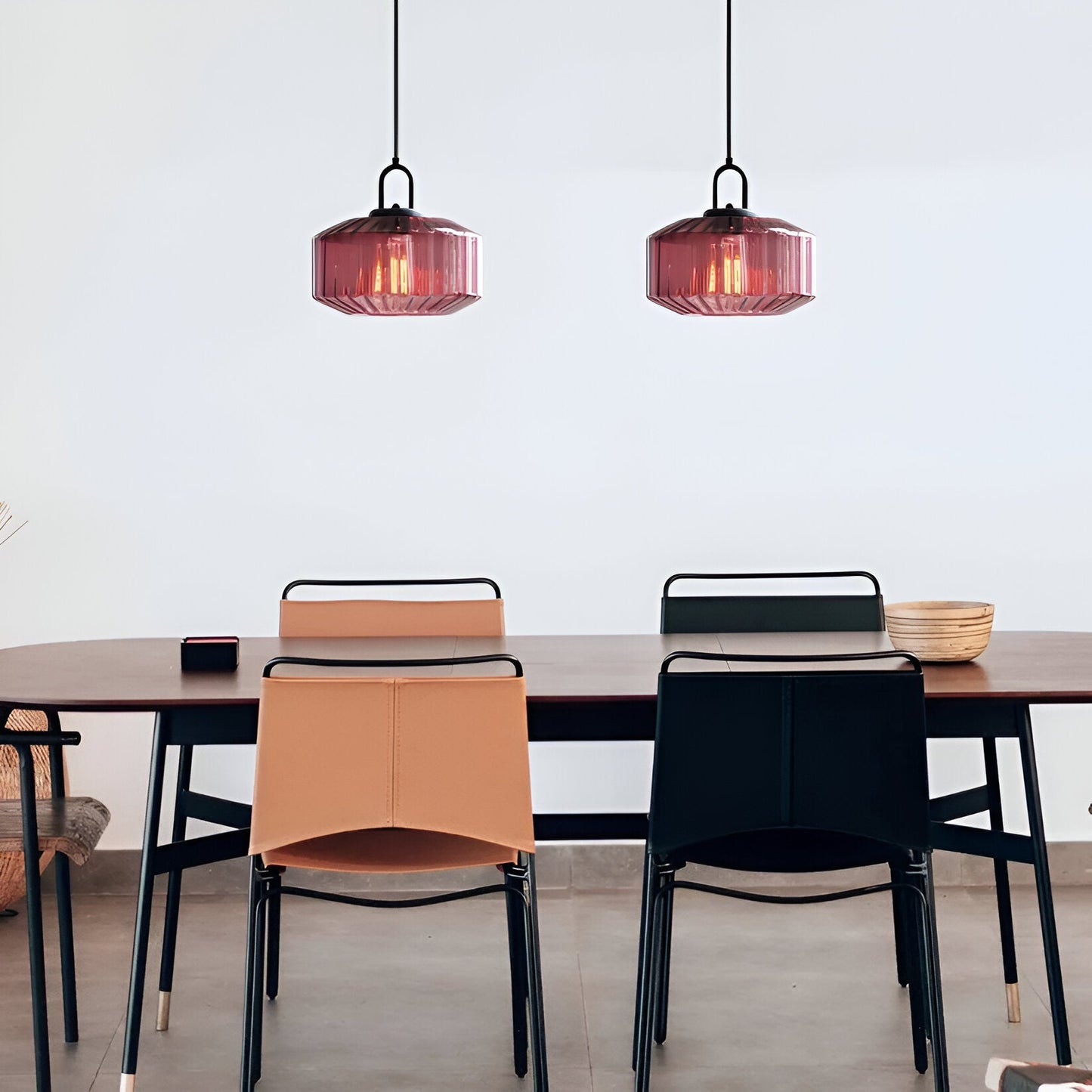 Retro Colored Glass Minimalist Pendant Light