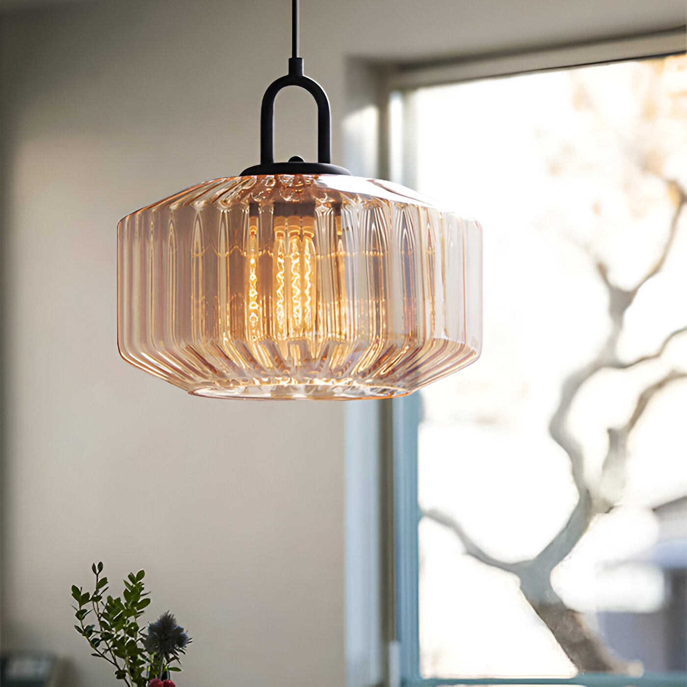 Retro Colored Glass Minimalist Pendant Light