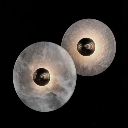 Nordic Alabaster Round LED Wall Light