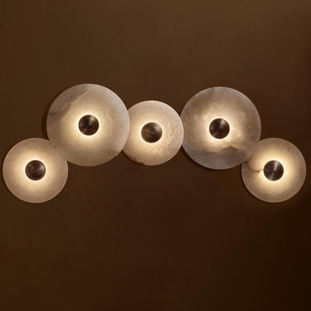 Nordic Alabaster Round LED Wall Light