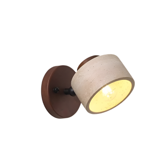 Study Reading Minimalist Travertine Stone Wall Light