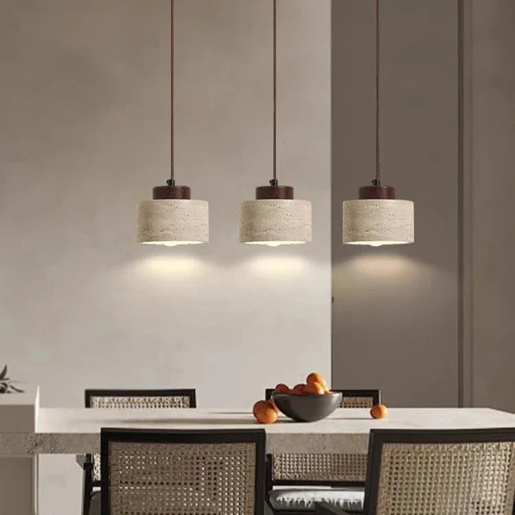 Nordic Travertine Clear Minimalist Pendant Light