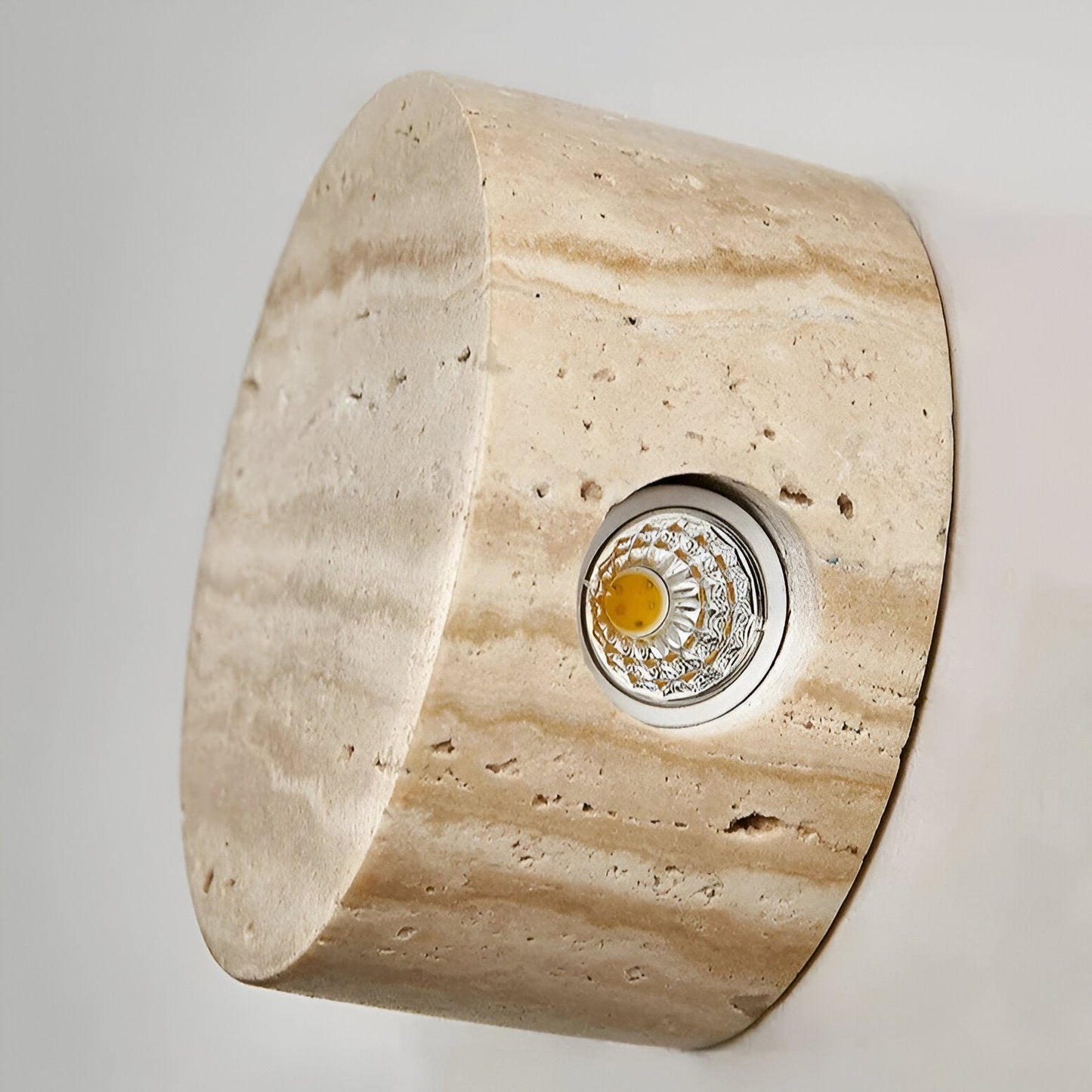 Japanese Wabi Sabi Natural Travertine Stone Wall Light
