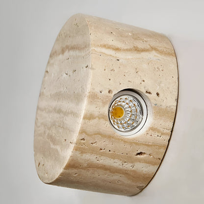 Japanese Wabi Sabi Natural Travertine Stone Wall Light