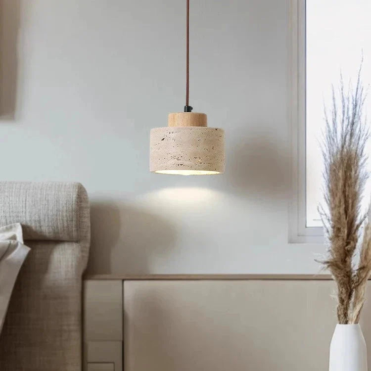 Nordic Travertine Clear Minimalist Pendant Light