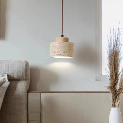 Nordic Travertine Clear Minimalist Pendant Light
