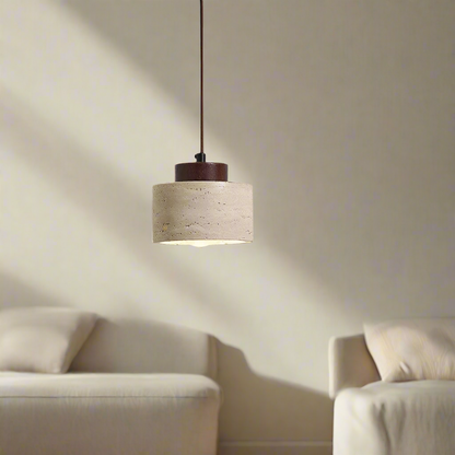 Nordic Travertine Clear Minimalist Pendant Light
