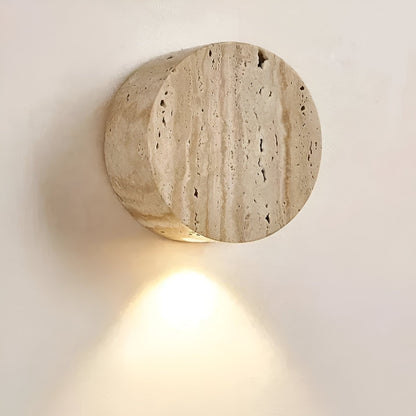 Japanese Wabi Sabi Natural Travertine Stone Wall Light