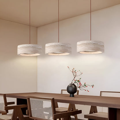 Wabi Sabi Style Travertine Stone Pendant Light