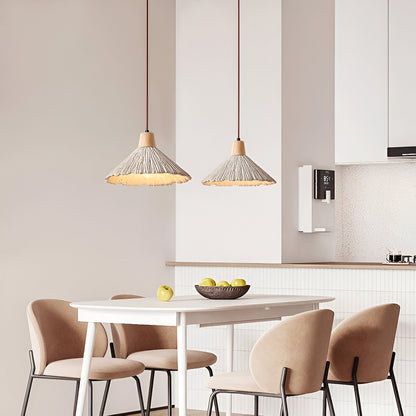 Cream Retro Wabi-Sabi LED Pendant Light