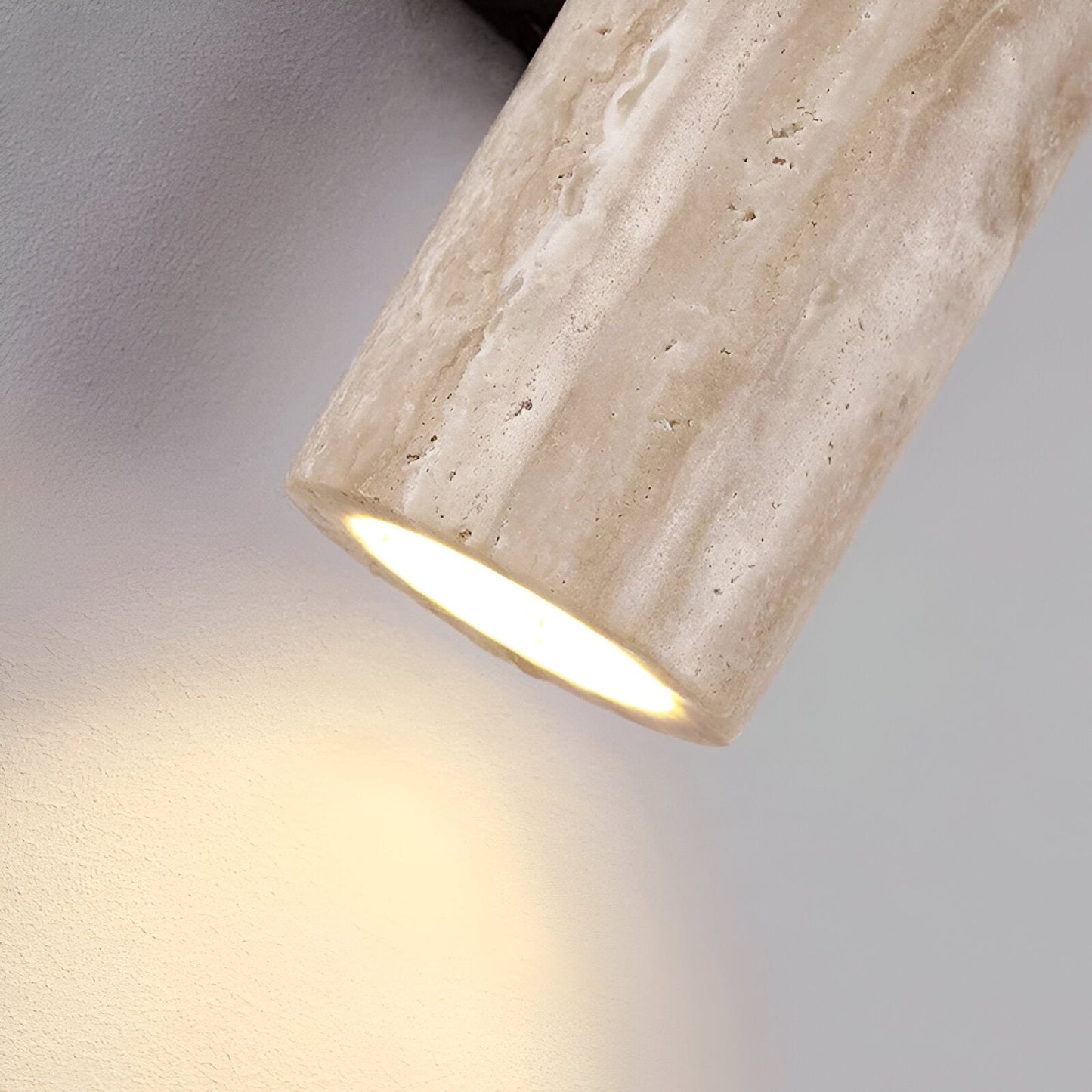Japandi Tube Travertine Minimalist Wall Light