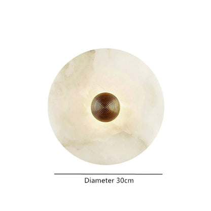 Nordic Alabaster Round LED Wall Light