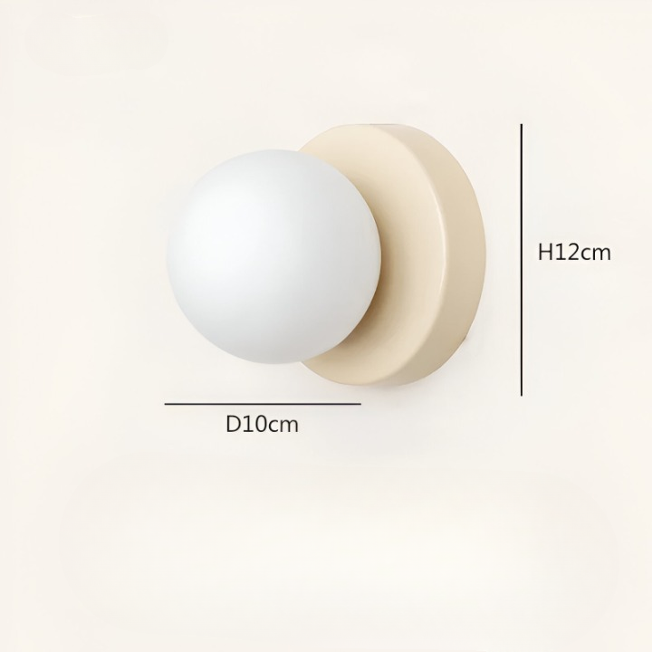 Nordic Rounded Minimalist LED Glass Wall Light