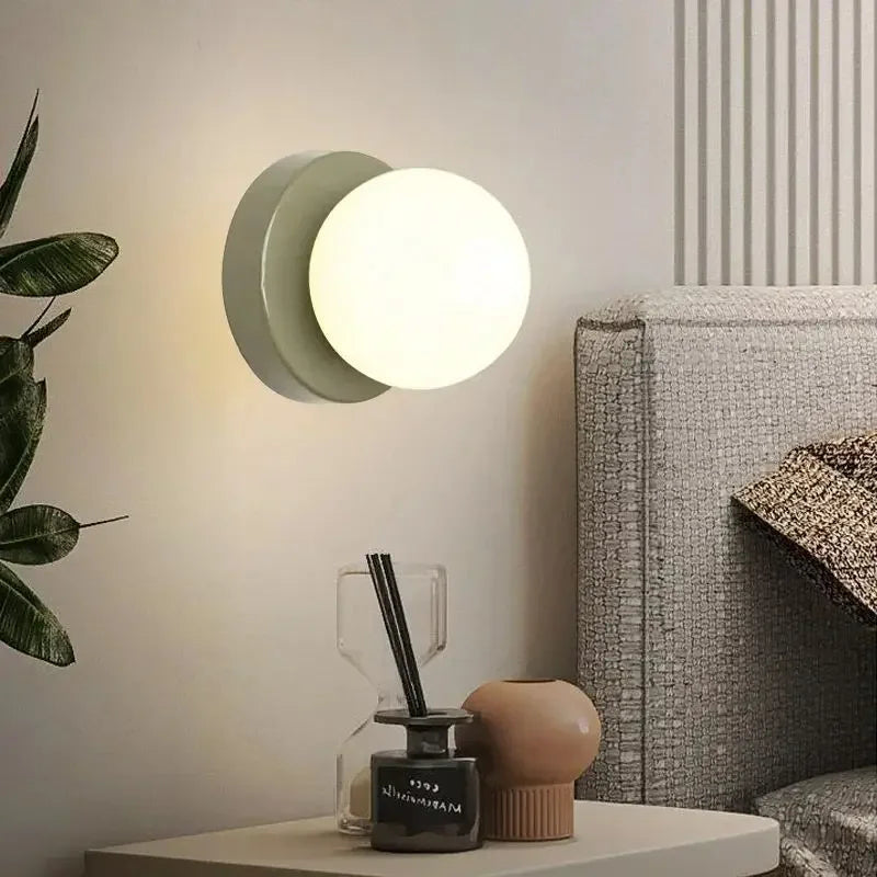 Nordic Rounded Minimalist LED Glass Wall Light