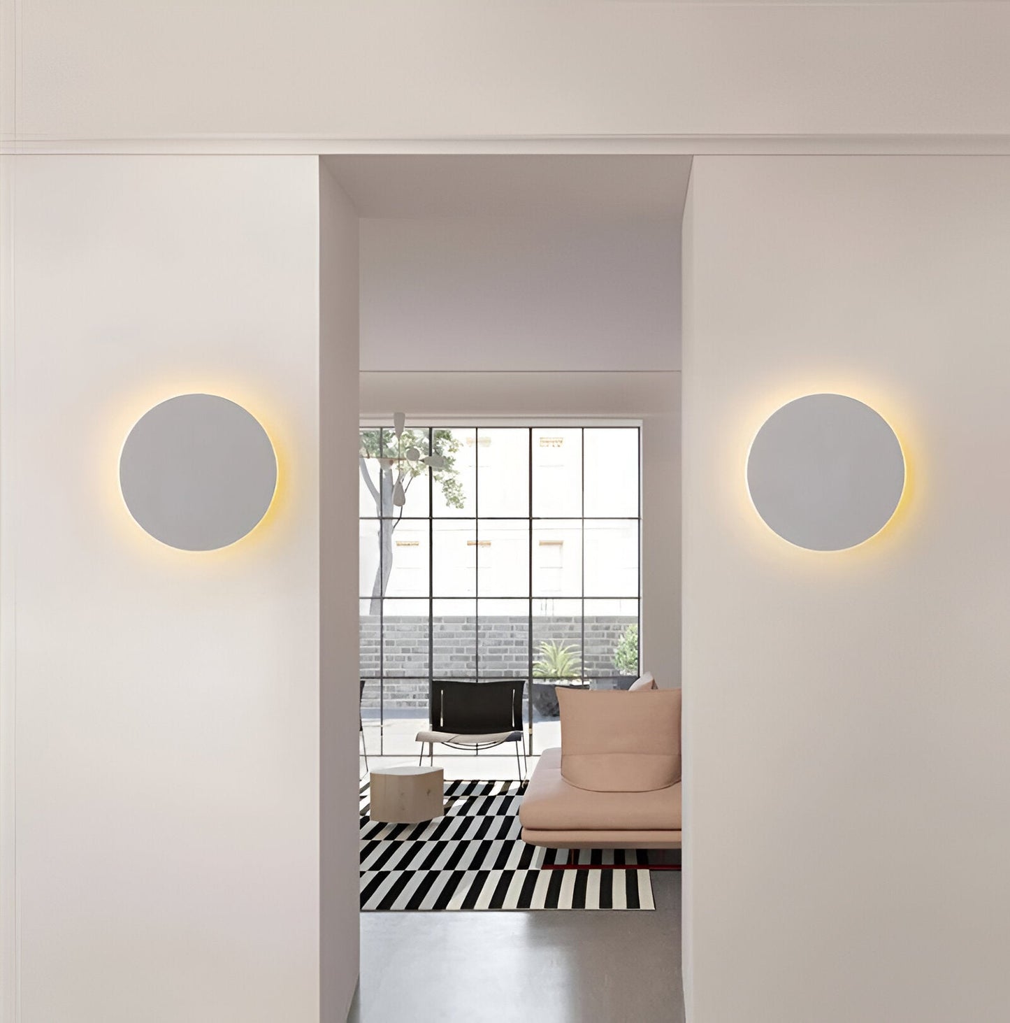 Lubrel — Modern Nordic Round Aluminum Minimalist LED Wall Light — minimalist lighting