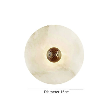 Nordic Alabaster Round LED Wall Light
