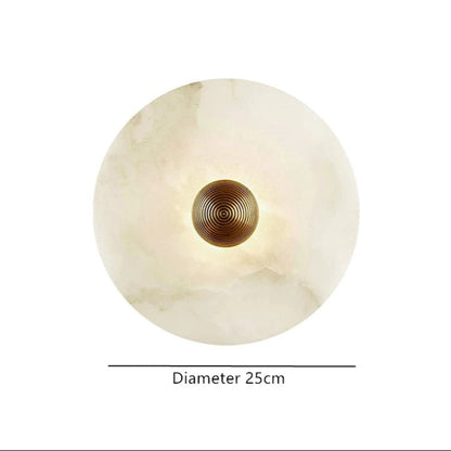 Nordic Alabaster Round LED Wall Light