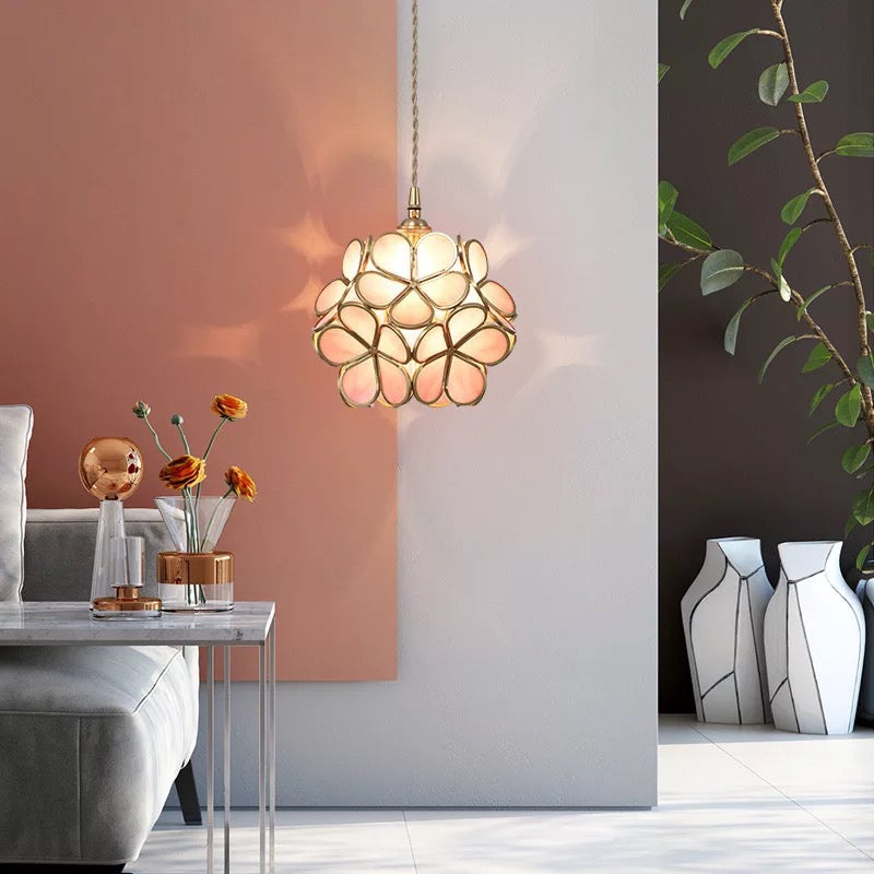 Nordic Flower Glass Pendant Light