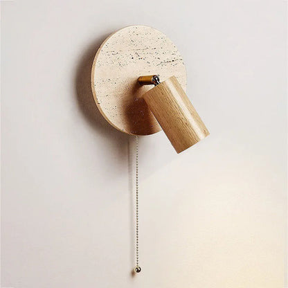 Travertine Modern Rotatable Bedside Wall Light