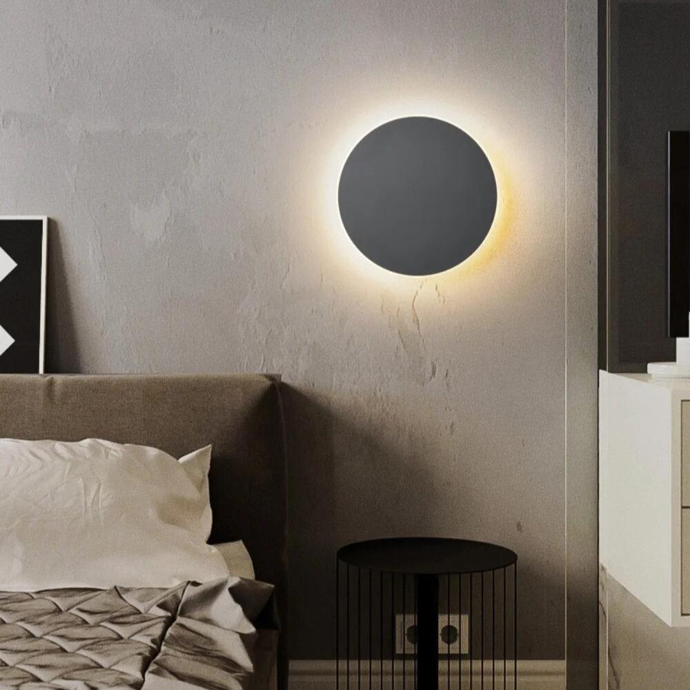 Lubrel — Modern Nordic Round Aluminum Minimalist LED Wall Light — minimalist lighting