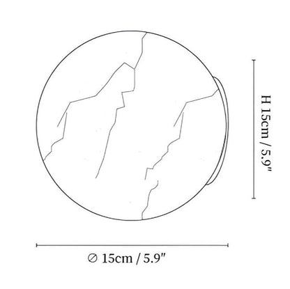 Alabaster Elegance Japandi Mini Orb Wall Lamp