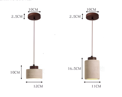Nordic Travertine Clear Minimalist Pendant Light