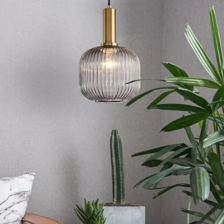 Nordic Colorful Glass Retro Pendant Light