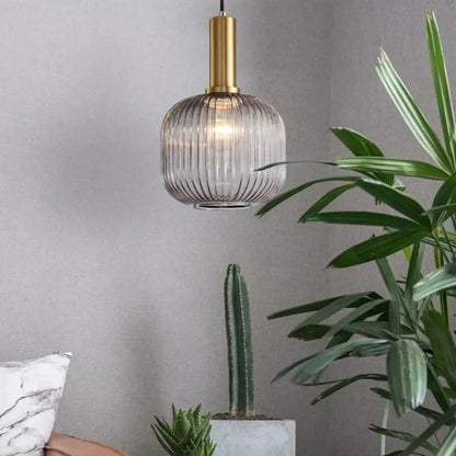 Nordic Colorful Glass Retro Pendant Light