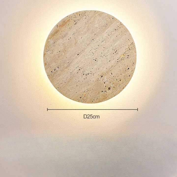 Travertine Stone Round Wall Light