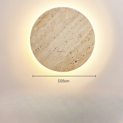 Travertine Stone Round Wall Light