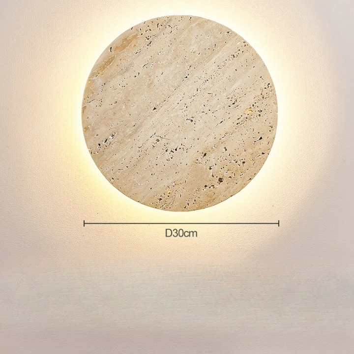 Travertine Stone Round Wall Light