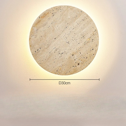 Travertine Stone Round Wall Light
